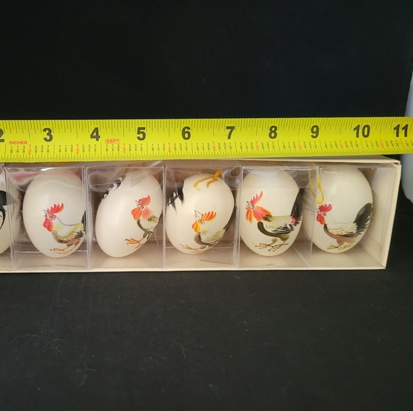 VINTAGE Decorative Ornamental Chicken Eggs Rooster design Ornament Holiday - Picture 5 of 16